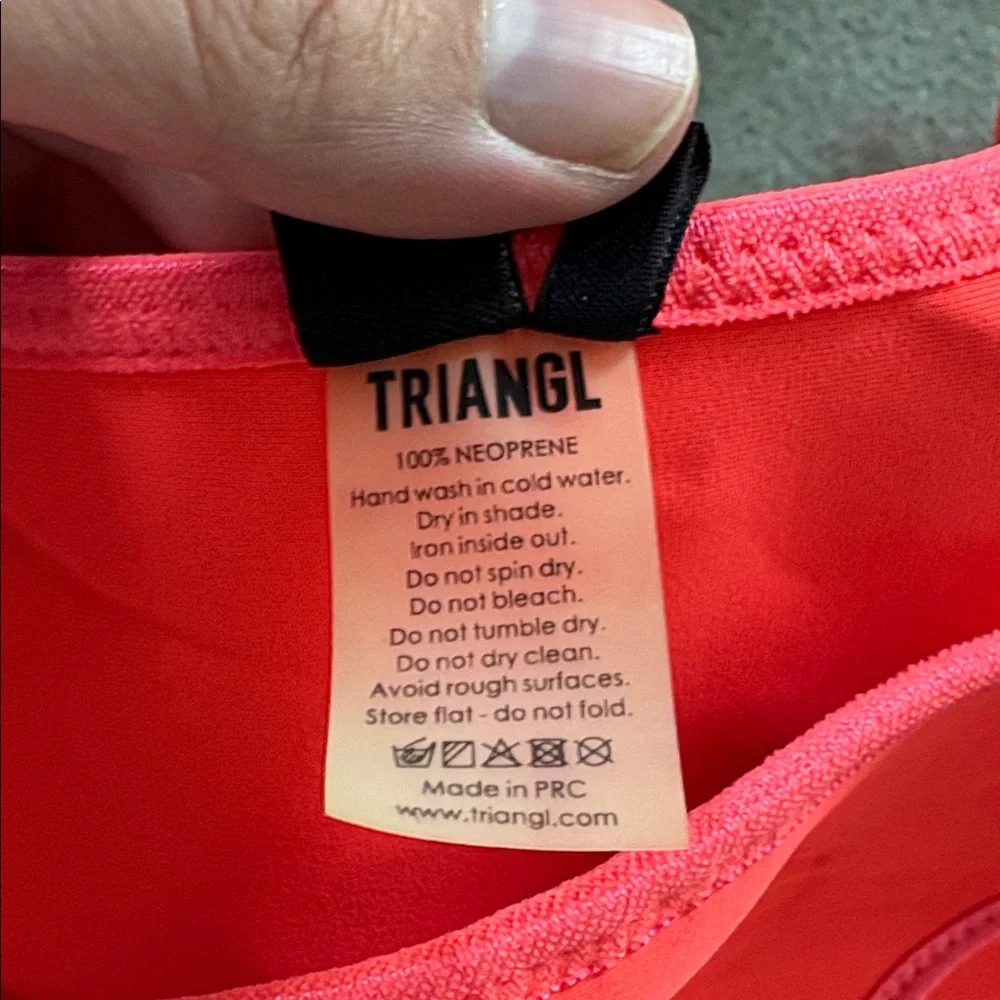 triangl swimwear Neon Coral Strapless Bikini Top